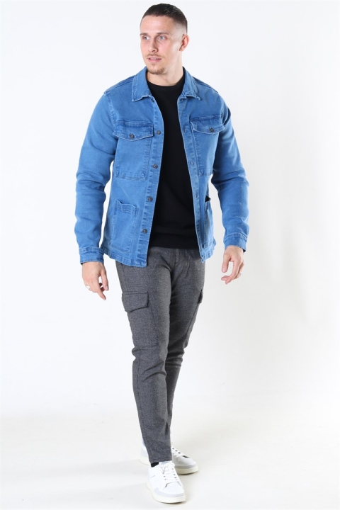 Denim Project Denim Over Jas Medium Blue