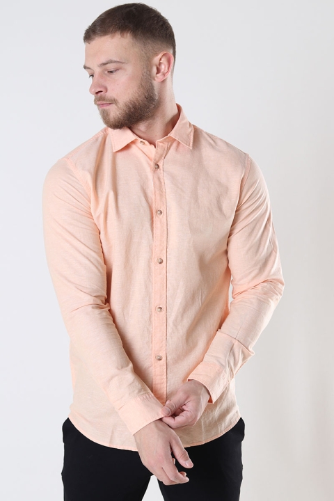 Jack & Jones Summer Linen Shirt LS Pumpkin