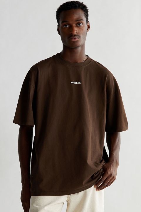 Woodbird Bose Mock Tee Brown