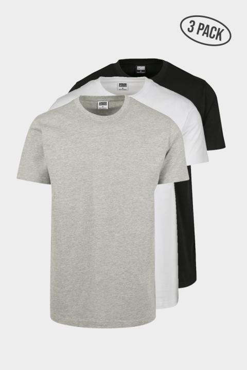 Urban Classics Basic Tee 3-Pack Black/White/Grey