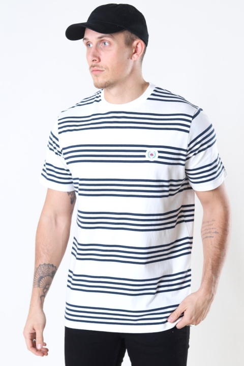 Woodbird Our Jarvis Stripe Tee Sand