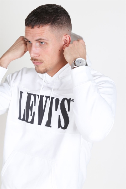 Levis Pieced Pullover Hoodie White