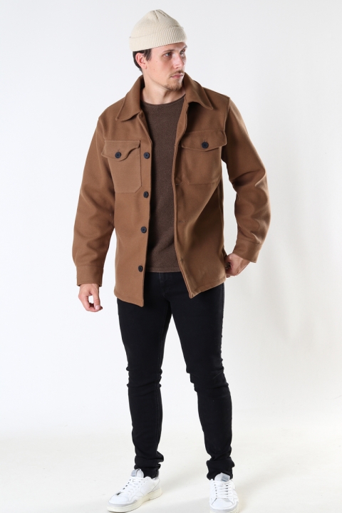 Jack & Jones JOROLLIE SHIRT JACKET LN Khaki