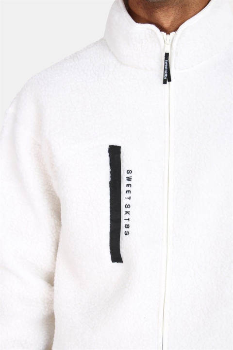 Sweet SKTBS Sherpa Zip Sweat Off White