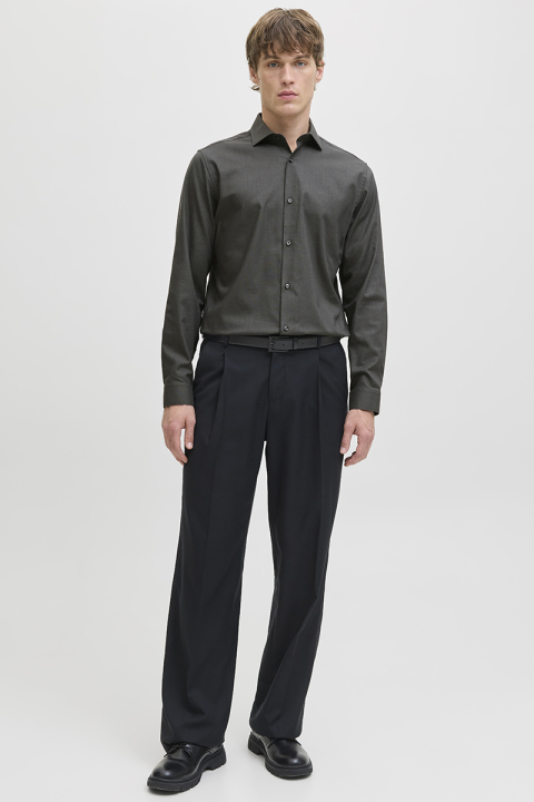 Jack & Jones Parker Wrinkle Resistant Shirt LS Dark Grey Melange