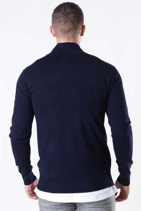 Jeff Argento Half Zip Breien Navy