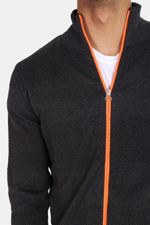 Kronstadt Jacob Zip Breien Charcoal Mel/Orange