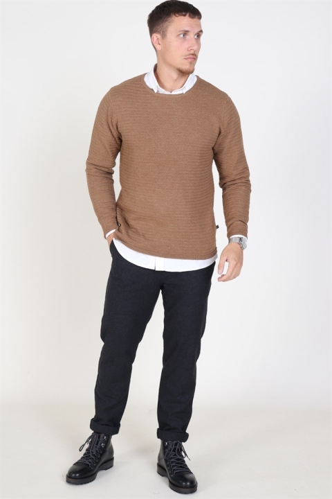 Clean Cut Aberdeen Crew Neck Breien Warm Sand Melange