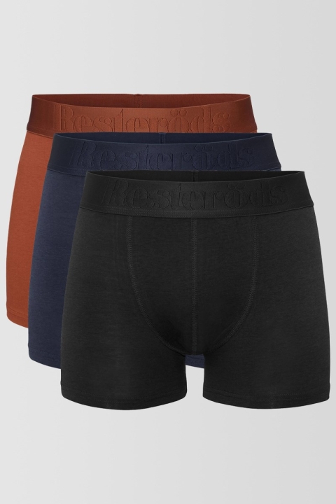 Resteröds Bambu 3-Pack Gunnar Boxers Orange/Blue/Black