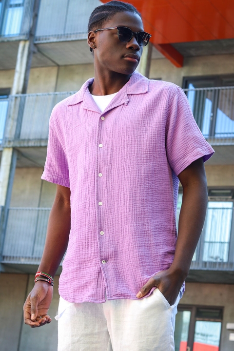 Kronstadt Cuba Muslin shirt SS Lavender