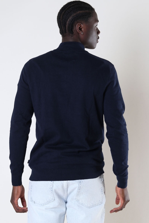 Kronstadt Toke Cashmere half zip sweater Navy