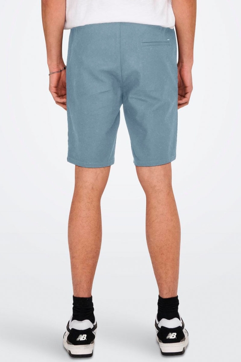 ONLY & SONS Linus Linen Shorts  Mountain Spring