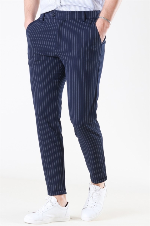 Les Deux Como Light Pinstripe Pak Pants D.Navy/Provincial blue