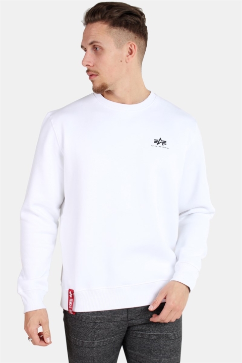 Alpha Industries Basic Sweater Small Logo Crewneck White