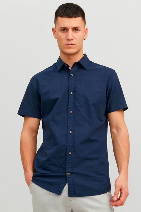 Jack & Jones Summer Linen Shirt SS Navy Blazer