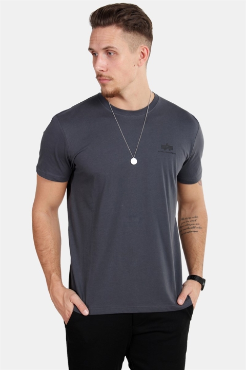 Alpha Industries Basic T-shirt Small Logo Greyblack/Black