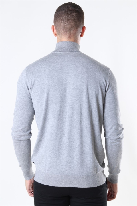 Jeff Potter Turtleneck Strik Light Grey Mix