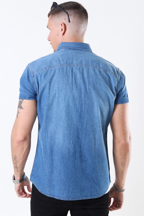 Jack & Jones Sheridan Overhemd S/S Medium Blue Denim