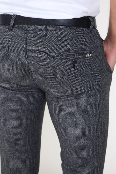 Solid Nashua Frederic Pants Dark Grey Melange