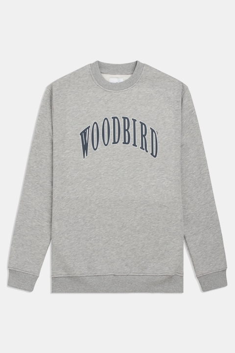 Woodbird Mufti College Sweat Grey Melange