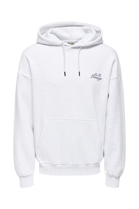 ONLY & SONS Ceres Chill Oversize Hoodie Sweatt Super Light Grey Melange