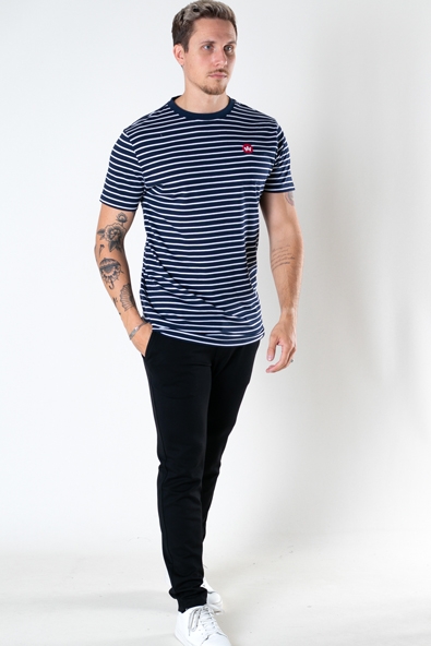 Kronstadt Timmi Organic/Recycled striped tee Navy / White