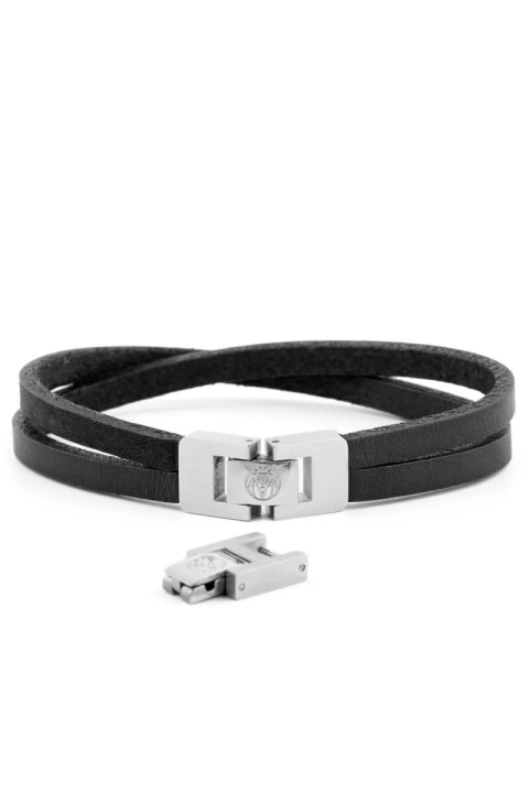 Lucleon Læder Armband Sort