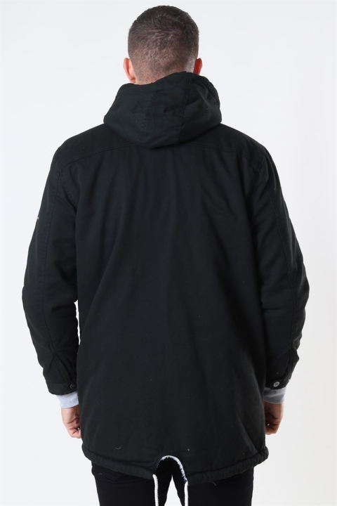 Denim Project Teddy Parka Jas Black