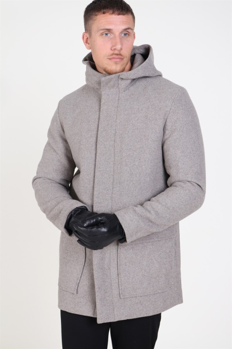 Jack & Jones Roland Wool Parka Jas Greige