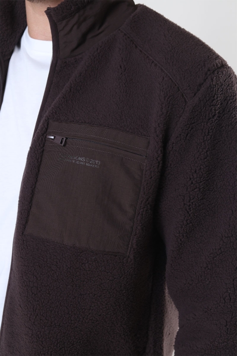 ONLY & SONS Dallas Sherpa Jacket Hot Fudge