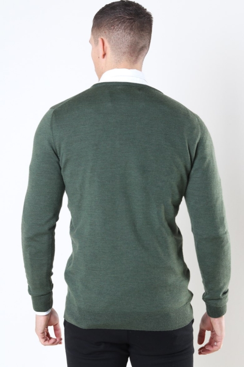 Clean Cut Copenhagen Merino Wool Crew Breien Army Melange