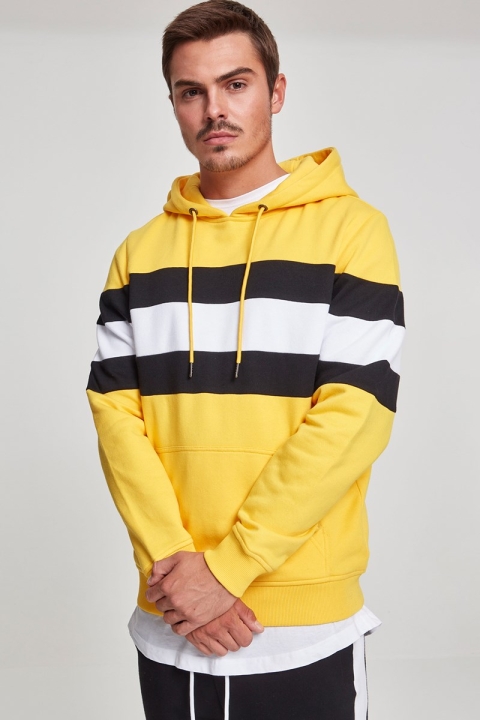 Klokban Classics Chest Striped Hoodie Chromeyellow/ Black/ White