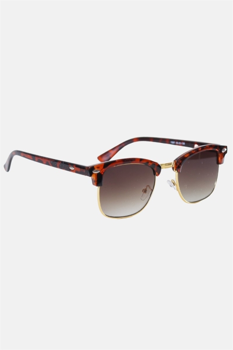 Fashion Clubmaster 1397 Zonnebril Brown Havana/Shiny Gold