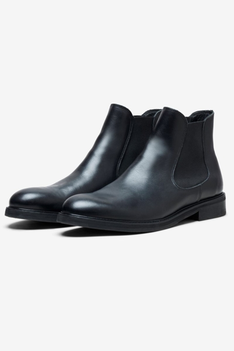 Selected Louis Leather Chelsea Boots Black