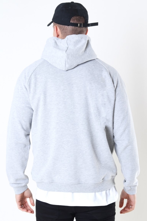 Woodbird Jimmi Split Hoodie Grey Mel.