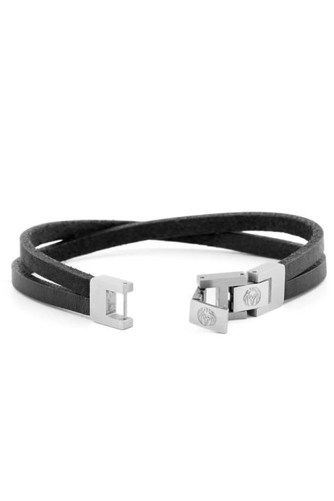 Lucleon Læder Armband Sort