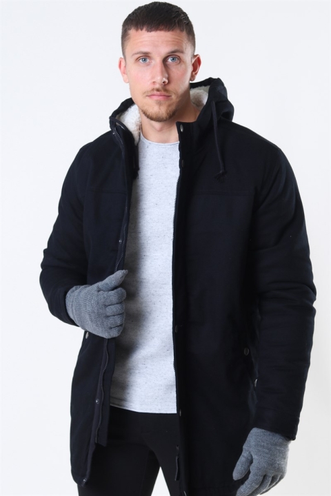 Only & Sons Yanick Teddy Hood Parka Jas Black