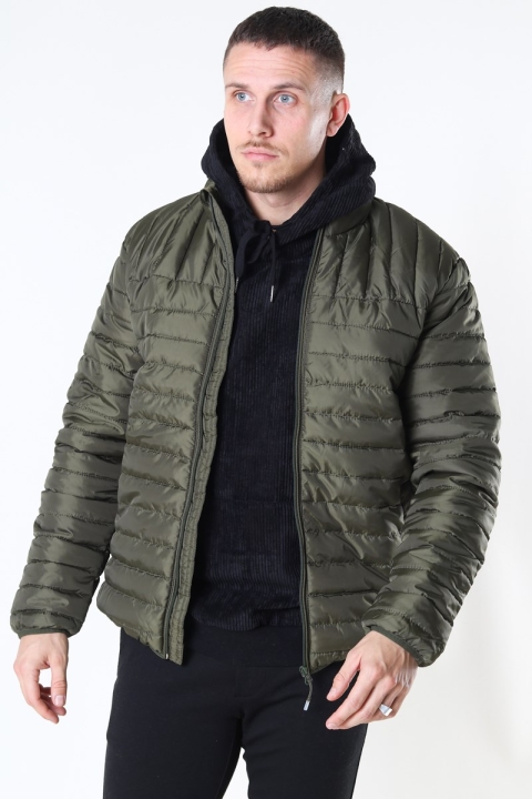 Only & Sons Paul Quilted Highneck Jas Olive Night