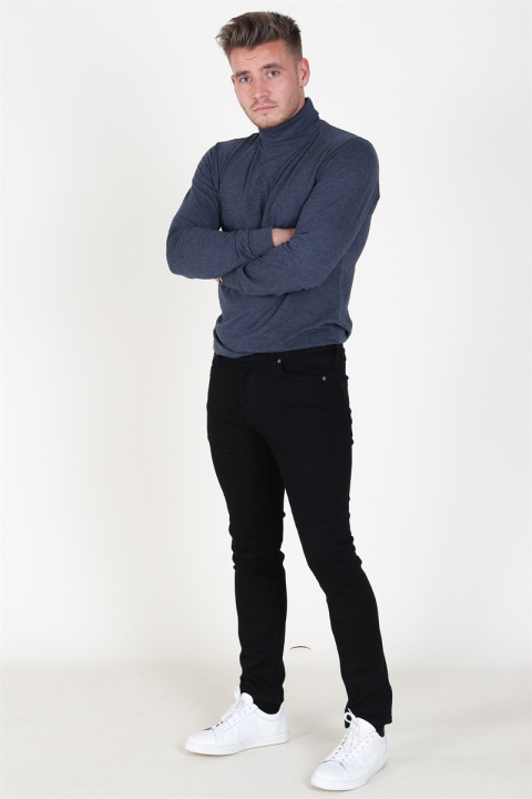 Basic Brand Turtleneck Heather Blue