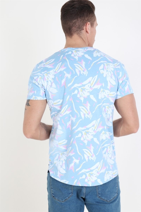 Solid Cole SS AOP T-shirt Blue Shade