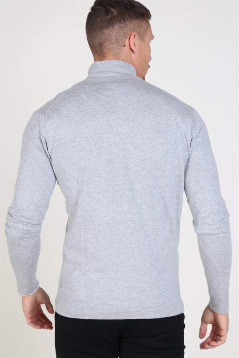Tailored & Originals Knit - MKlokray Half zip Light Grey