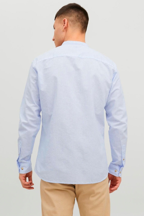 Jack & Jones SUMMER LINEN BAND SHIRT L/S Cashmere Blue Stripe