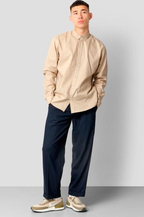 Clean Cut Copenhagen Cotton Linen Overhemd Khaki