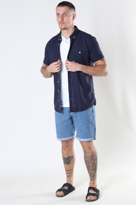 Kronstadt Johan Linen S/S shirt Navy