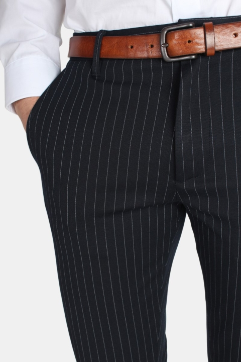 Gabba Pisa Chino Pinstripe Broek Navy Stripe