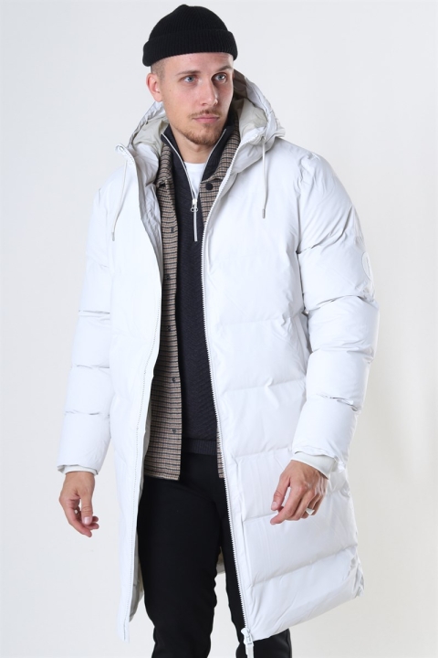 Rains Long Puffer Jas Off White