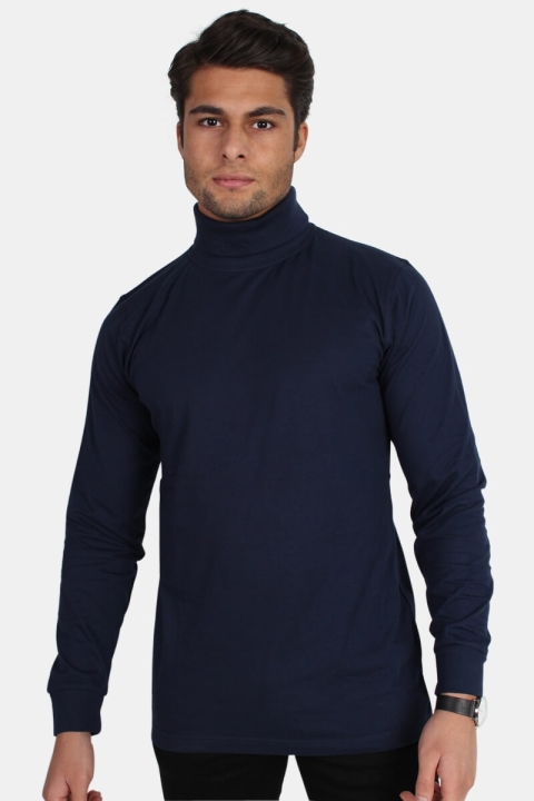 Basic Brand Turtleneck Blue Navy