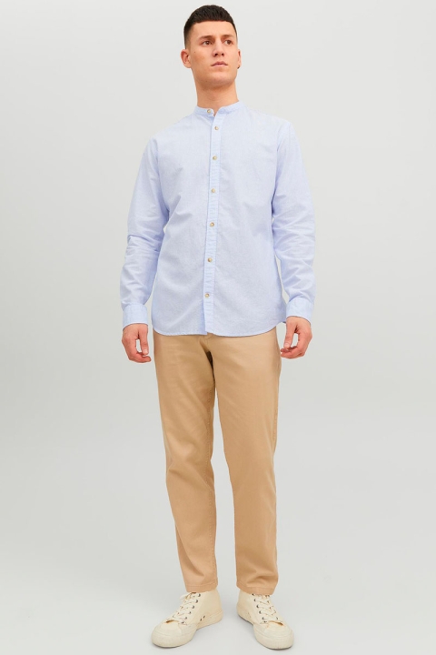 Jack & Jones SUMMER LINEN BAND SHIRT L/S Cashmere Blue Stripe