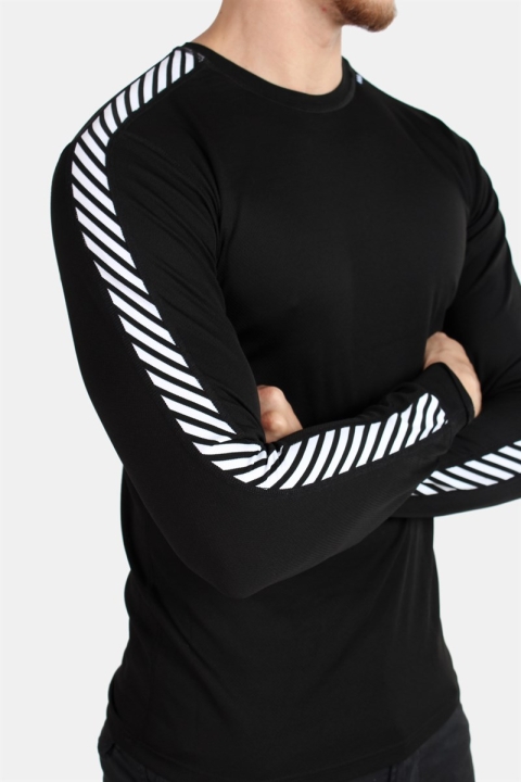 Helly Hansen Lifa Stripe Crew Basislag Black