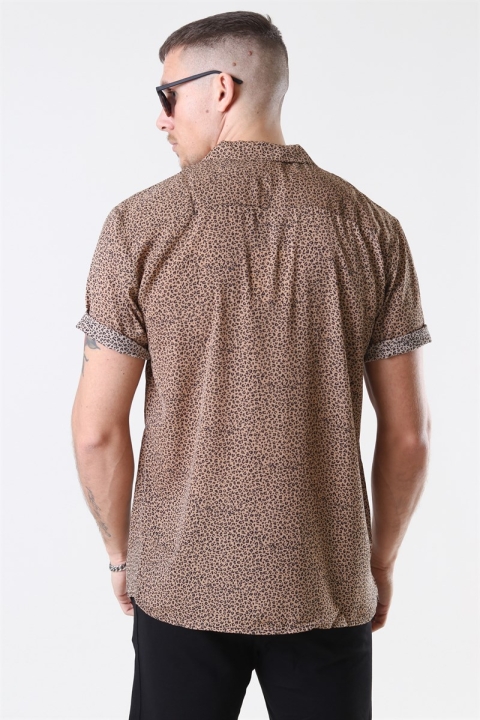Just Junkies Leopard Overhemd S/S Camel